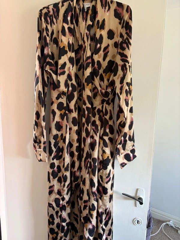Never Fully Dressed Leopard print silk dress