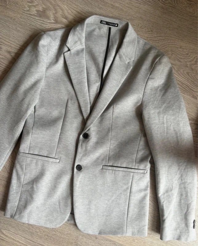 Zara Men’s Zara smart grey blazer jacket size medium - 1