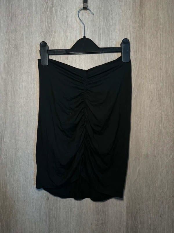 ASOS ASOS luxe black ruched mini skirt size 8