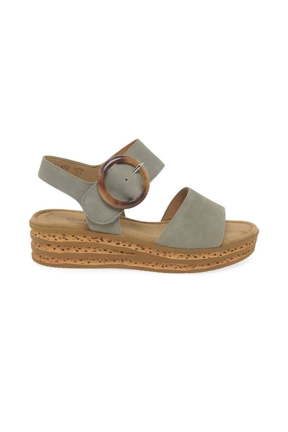 Gabor Gabor Women's 'Andre' Wedge Sandals in Light Khaki