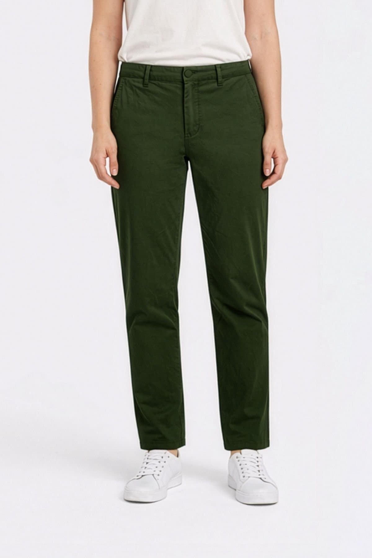 Kettlewell Kettlewell Women's Havana High-Rise Chinos in Bottle Green
