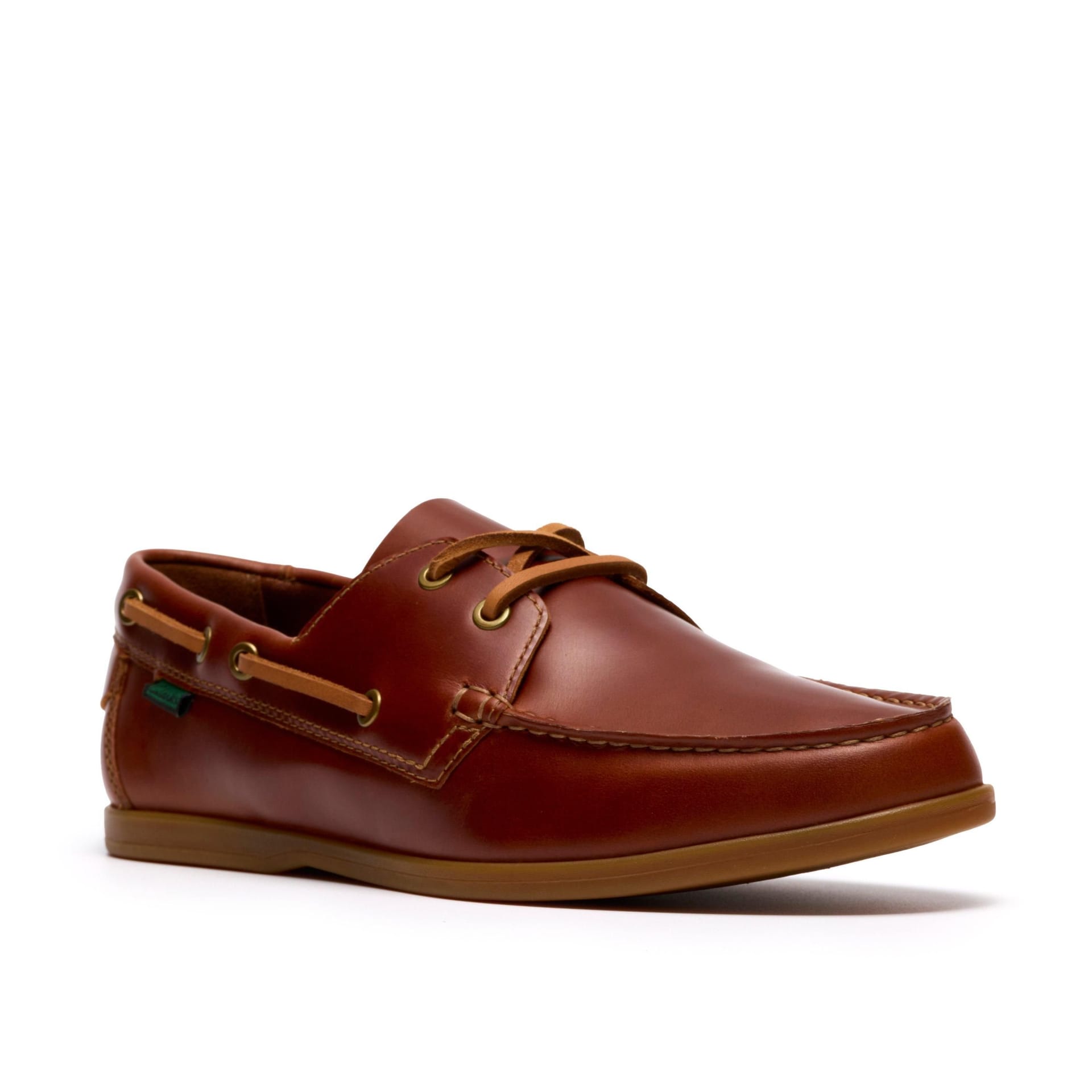 Clarks Clarks Men's Charmouth Lace Tan Leather Boat Shoes, Lace Up in Brown - 4