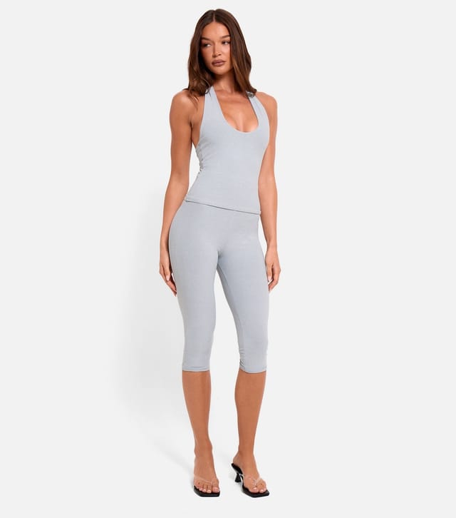 Public Desire Women's Light Grey Scoop Neck Halter Top Public Desire New Look - 3