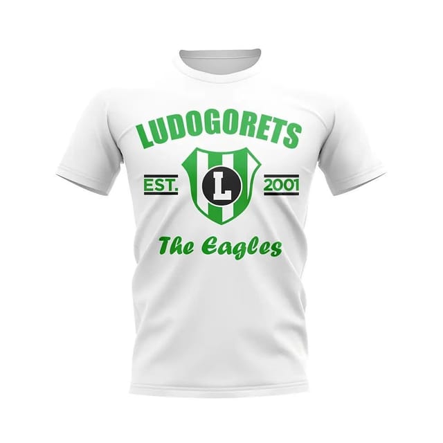 Ludogorets Ludogorets Men's Personalised Established Football T-Shirt in White - 2