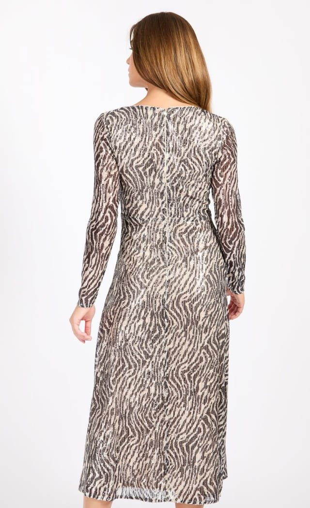 Little Mistress Little Mistress Women's Animal Sequin Print Midaxi Dress - 2