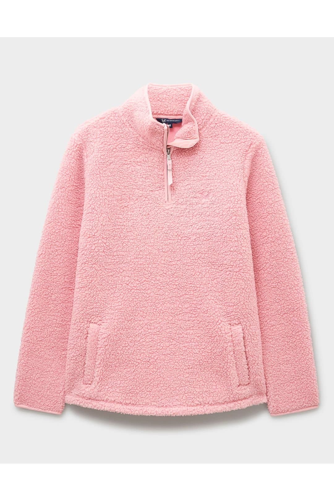 Crew Clothing Crew Clothing Women's Borg Boucle Bonded Half Zip Pink