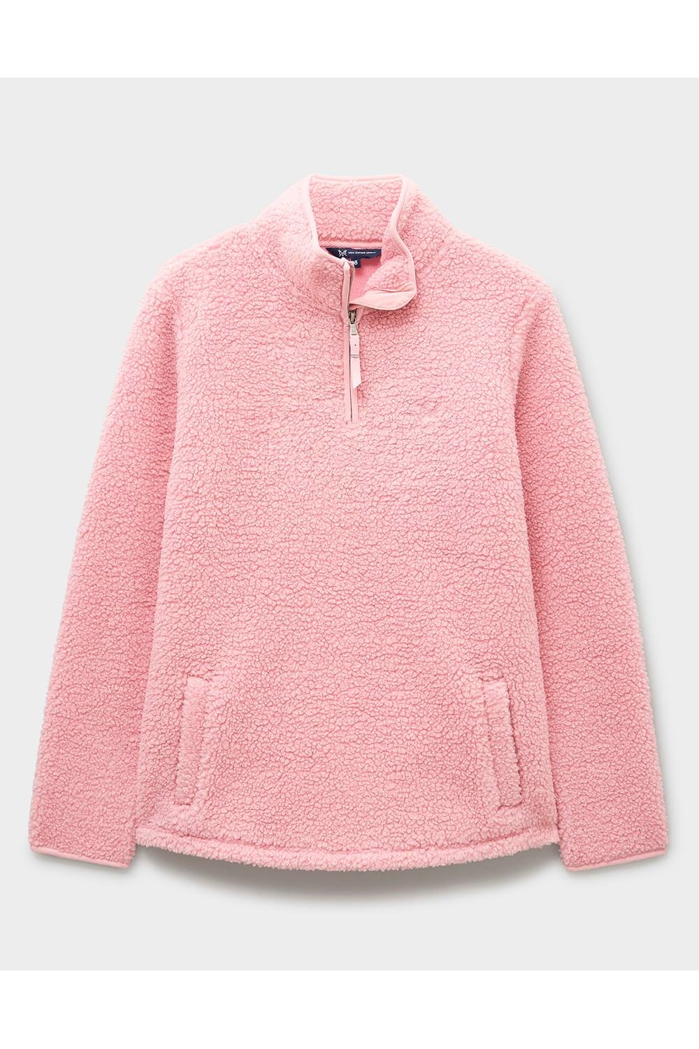 Crew Clothing Crew Clothing Women's Borg Boucle Bonded Half Zip Pink - 2