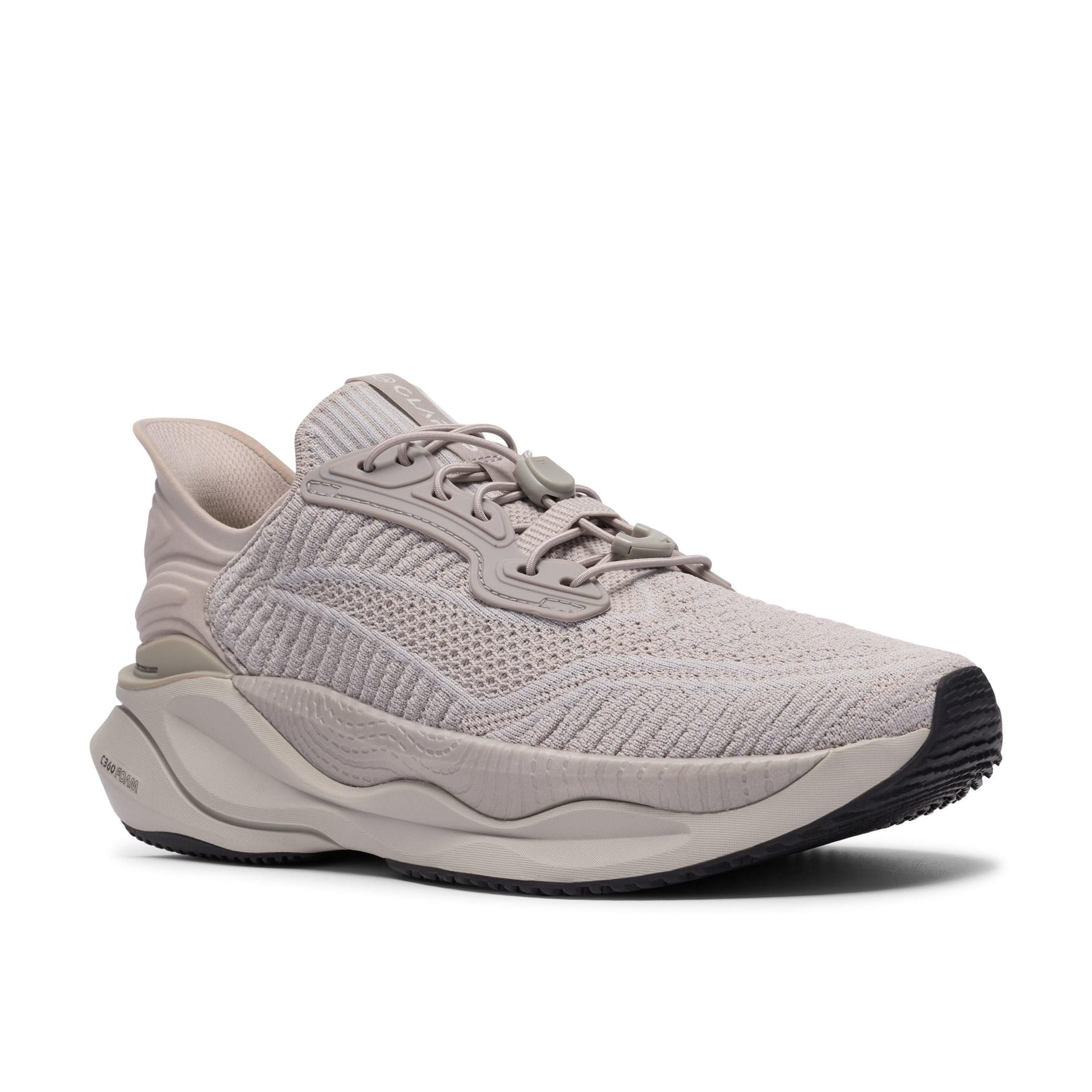 Clarks Clarks Men's Pace Rise Light Grey Trainers, Lace Up, Walking - 4