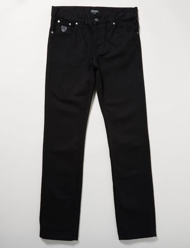 Chet Rock Chet Rock Slim Jim Men's Slim Fit Black Raw Denim Jeans with Stud Detail - 3