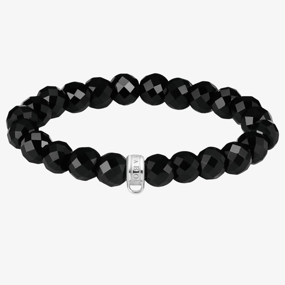 Thomas Sabo THOMAS SABO Women's As We Love 17cm Black Oval Obsidian Bead Bracelet X0292-023-11-L17 - 1