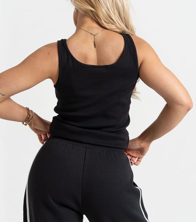 Peach Fit Women's Black Laelia Ribbed Vest Top Peach Fit New Look - 3