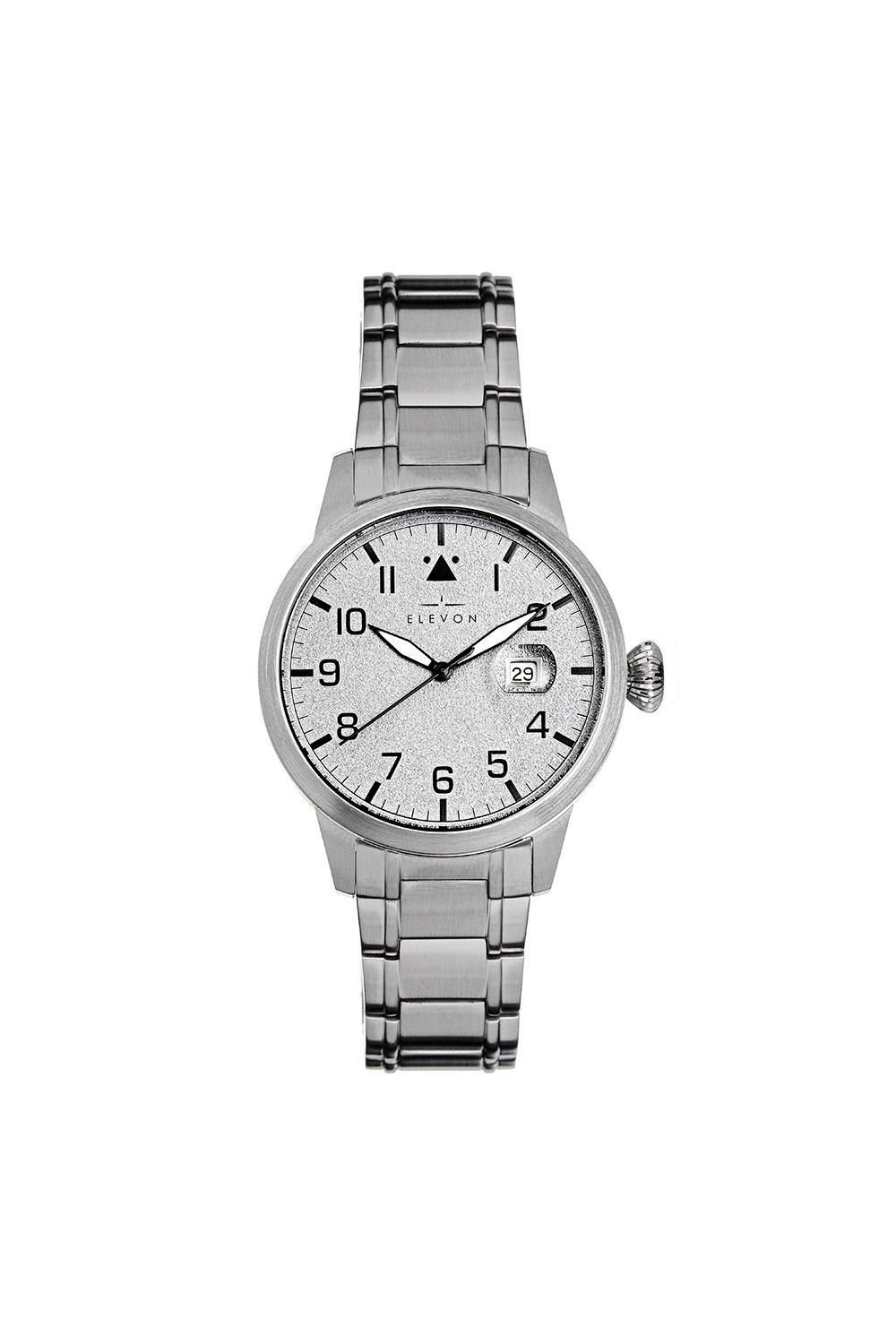 Elevon Elevon Men's Stealth Bracelet Watch with Date in Silver - 1