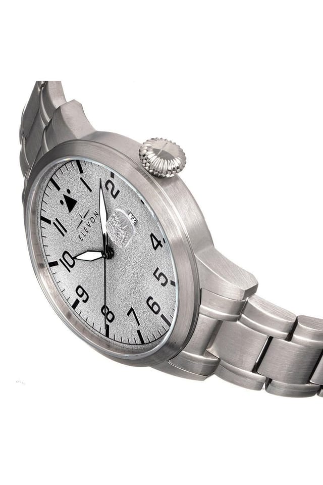 Elevon Elevon Men's Stealth Bracelet Watch with Date in Silver - 3
