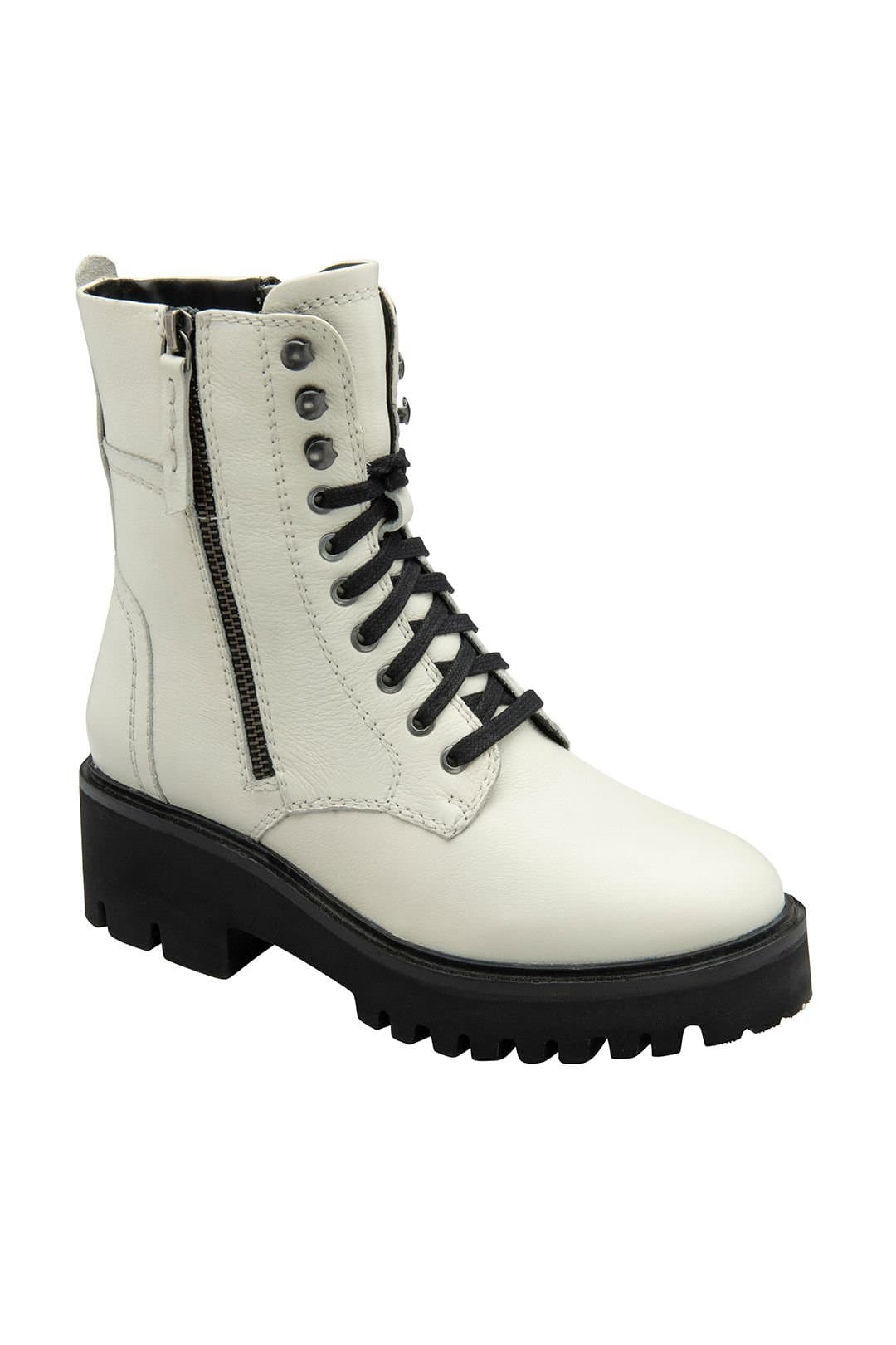 Ravel Ravel Women's 'Leith' Natural Leather Lace-Up Biker Boots