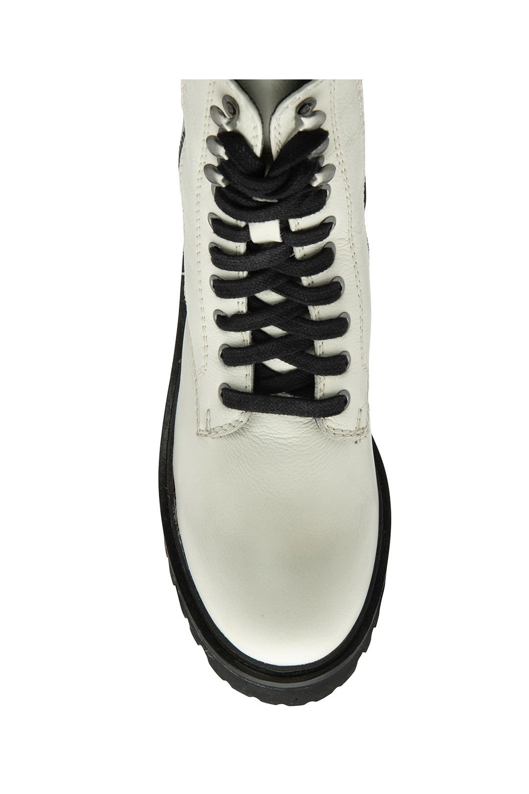 Ravel Ravel Women's 'Leith' Leather Lace-Up Biker Boots in Natural - 4