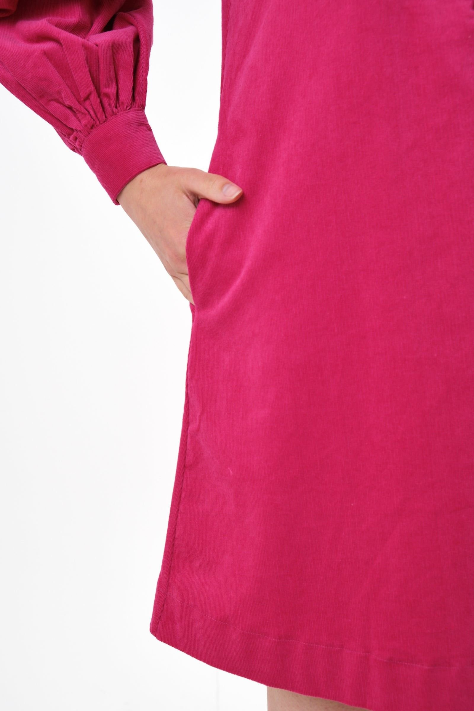 Louche Louche Women's Bonny Baby cord Long Sleeve Mini Dress - Pink - 3