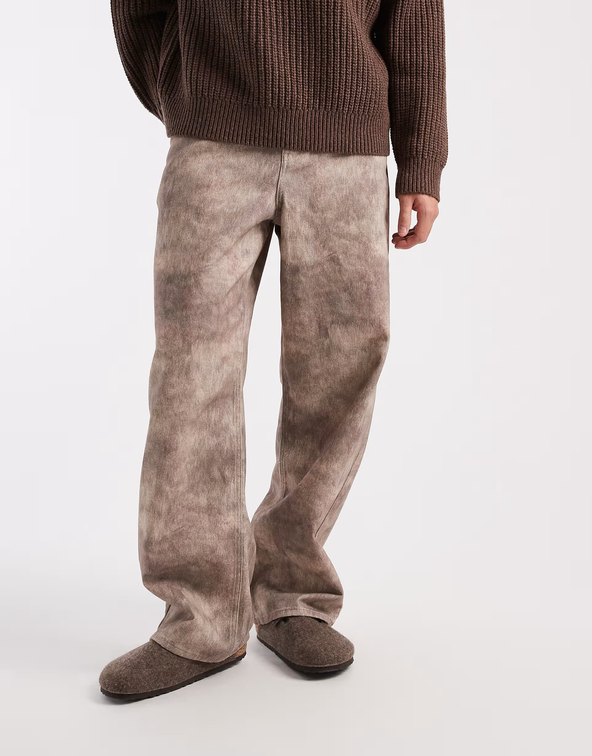 ASOS ASOS DESIGN baggy trousers in fuzzy print