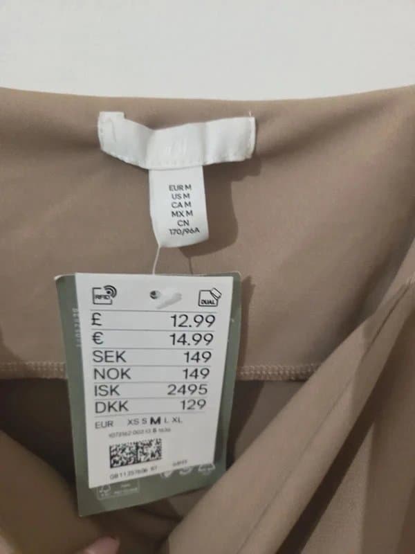 H&M H&M - Beige Sleeveless Midi Dress with Side Slit - Size Medium - NWT