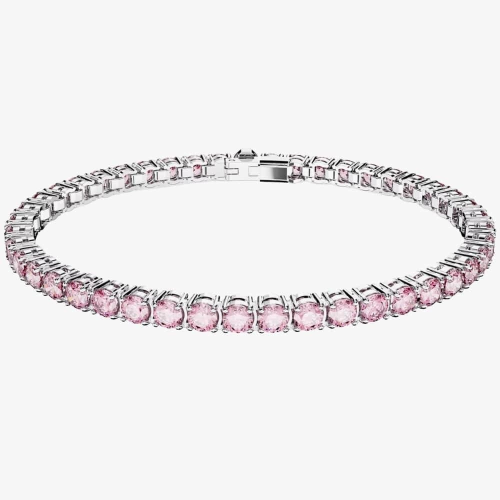 Swarovski Swarovski Pink Tennis Bracelet 5648931 M in Silver