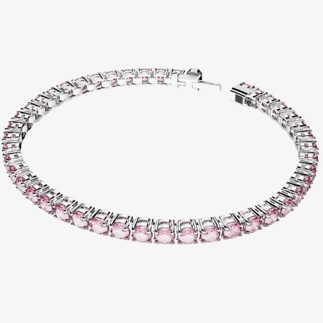 Swarovski Swarovski Women's Matrix Pink Tennis Bracelet 5648931 M in Silver - 2