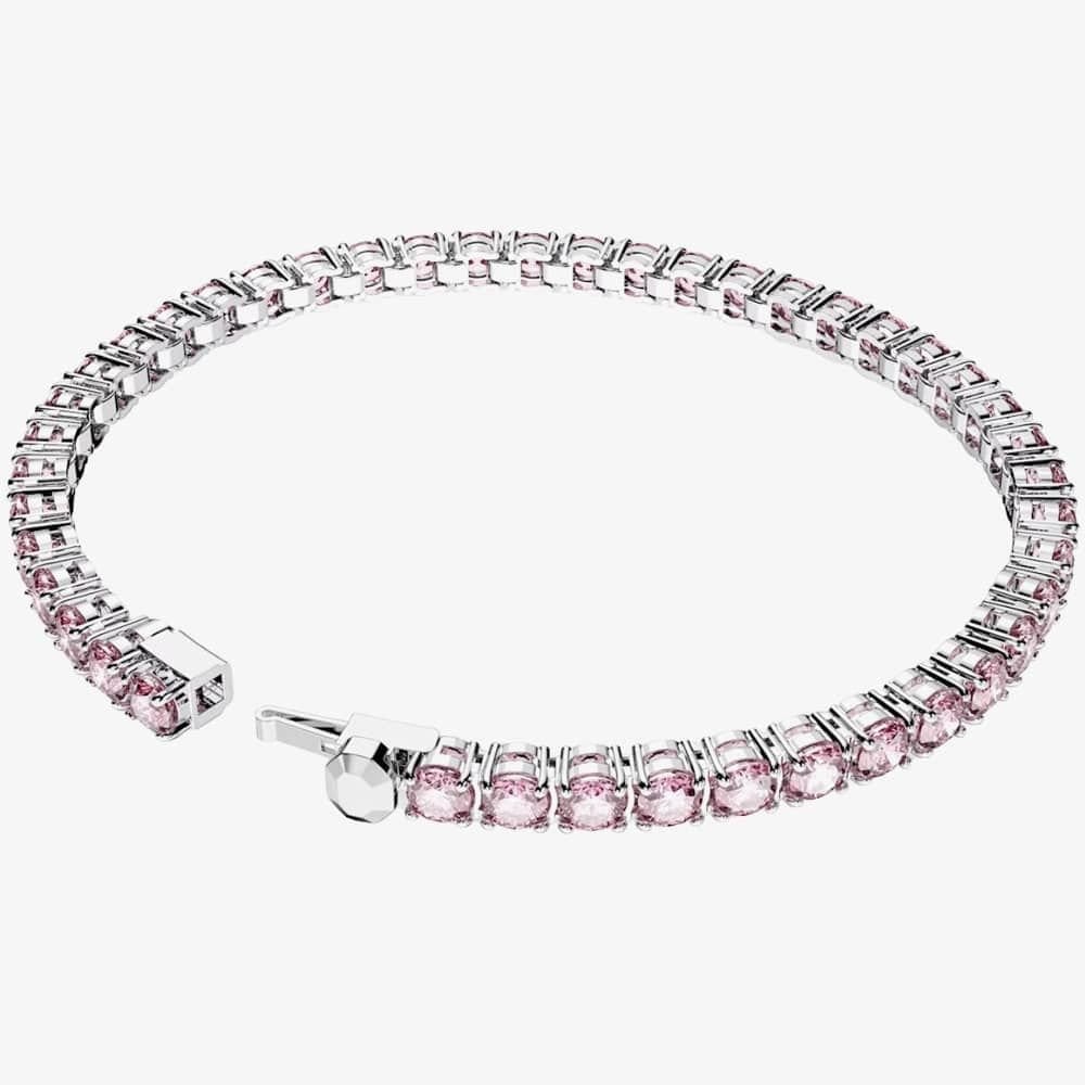 Swarovski Swarovski Women's Matrix Pink Tennis Bracelet 5648931 M in Silver - 4