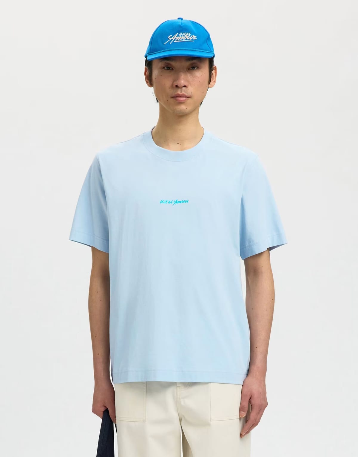 ASOS Selected T-shirt in skyway - 1