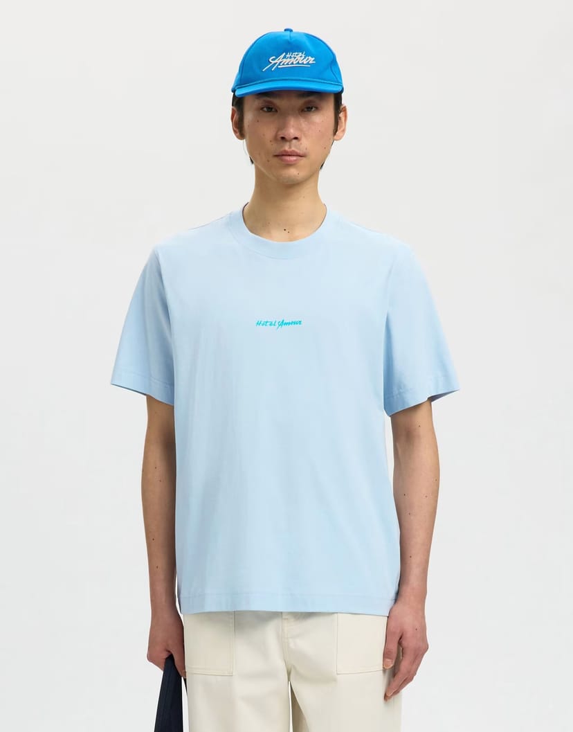 ASOS Selected T-shirt in skyway - 1