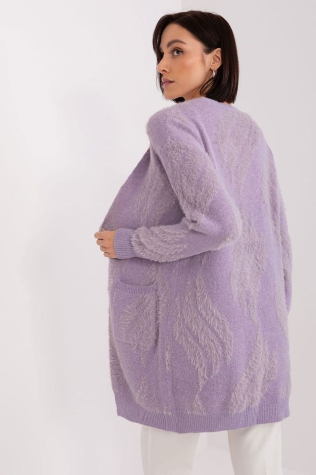 Love Lace Love Lace Women's Variegated Bedspread Cardigan with Slip Pockets in Violet - 3