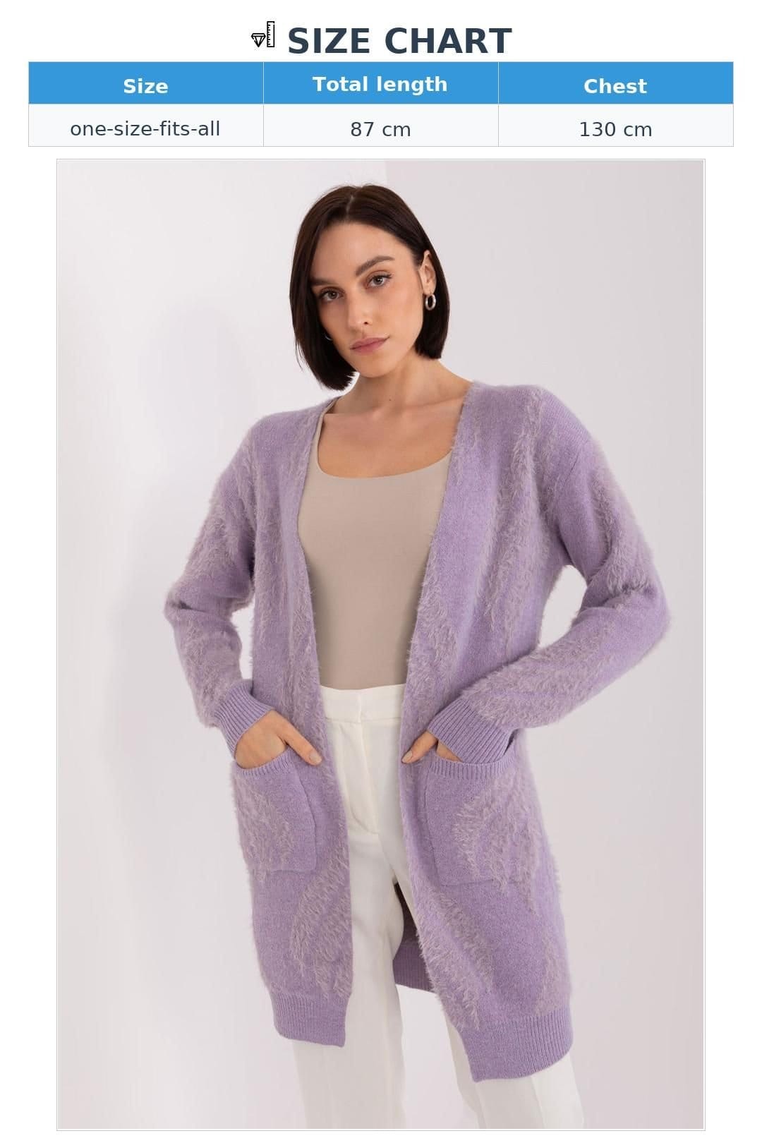 Love Lace Love Lace Women's Variegated Bedspread Cardigan with Slip Pockets in Violet - 4