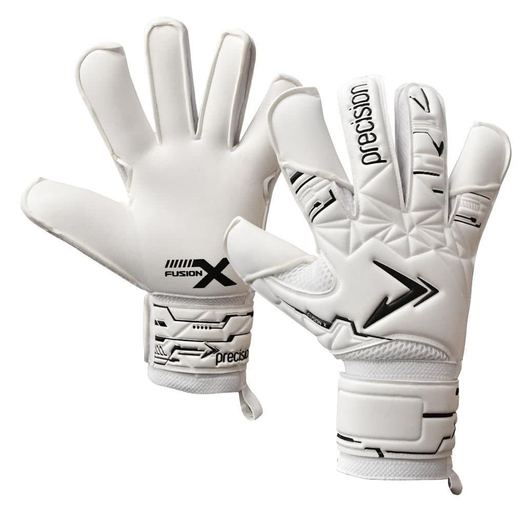 Precision Precision Men's Fusion X Pro Classic Hybrid Giga Goalkeeper Gloves in White