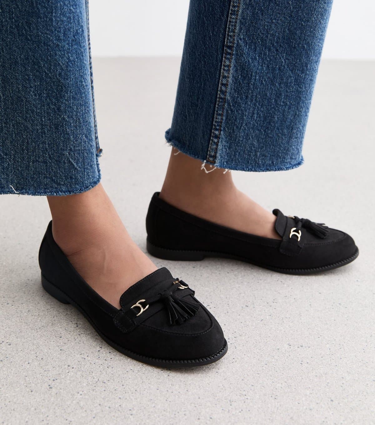 New Look Women's Wide Fit Black Suedette Loafers New Look