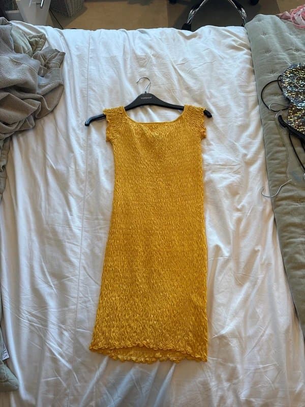 Topshop Yellow mini dress