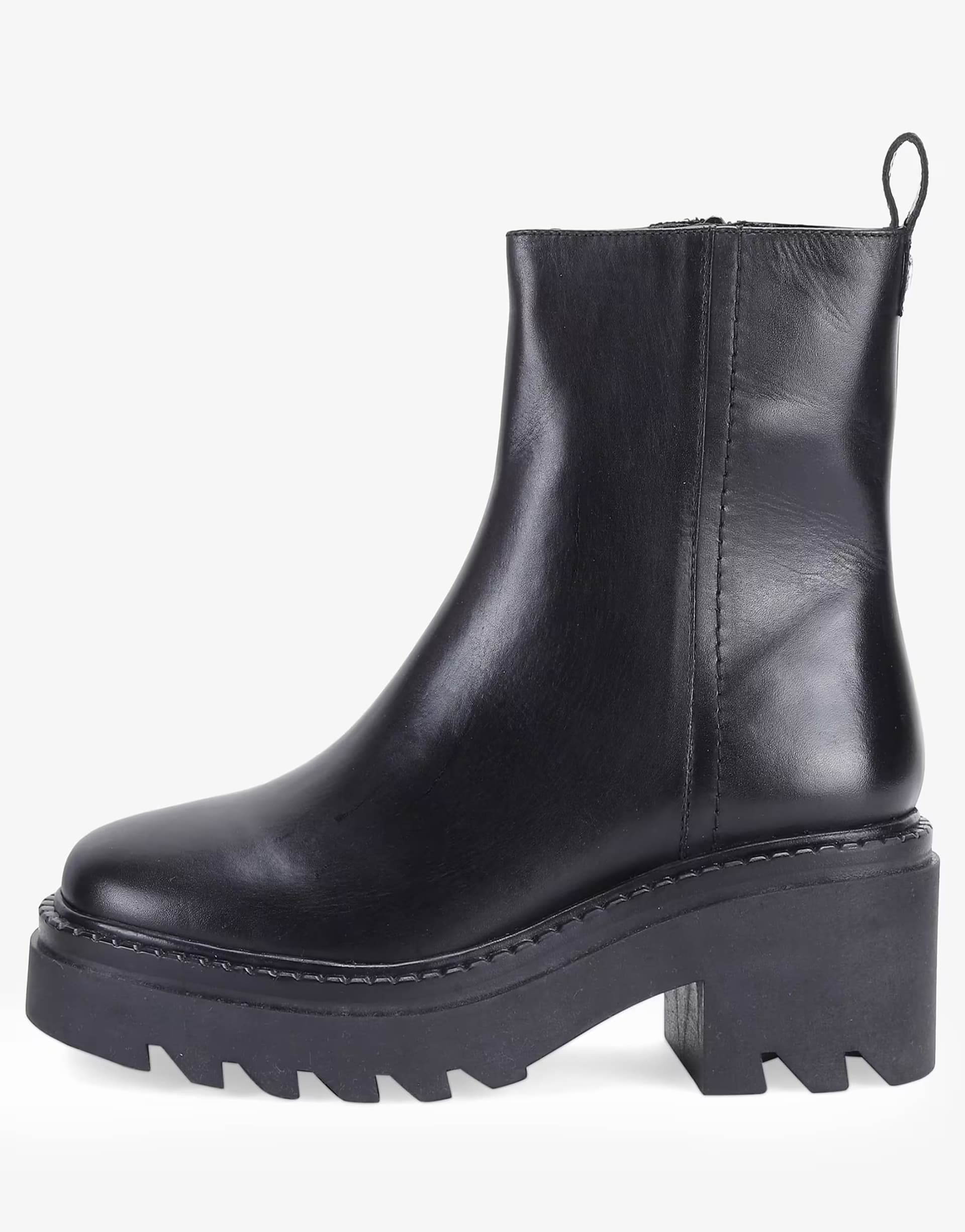 ASOS OFF THE HOOK 'BRIDGFORD' High-Ankle Stylish Leather Boots in Black