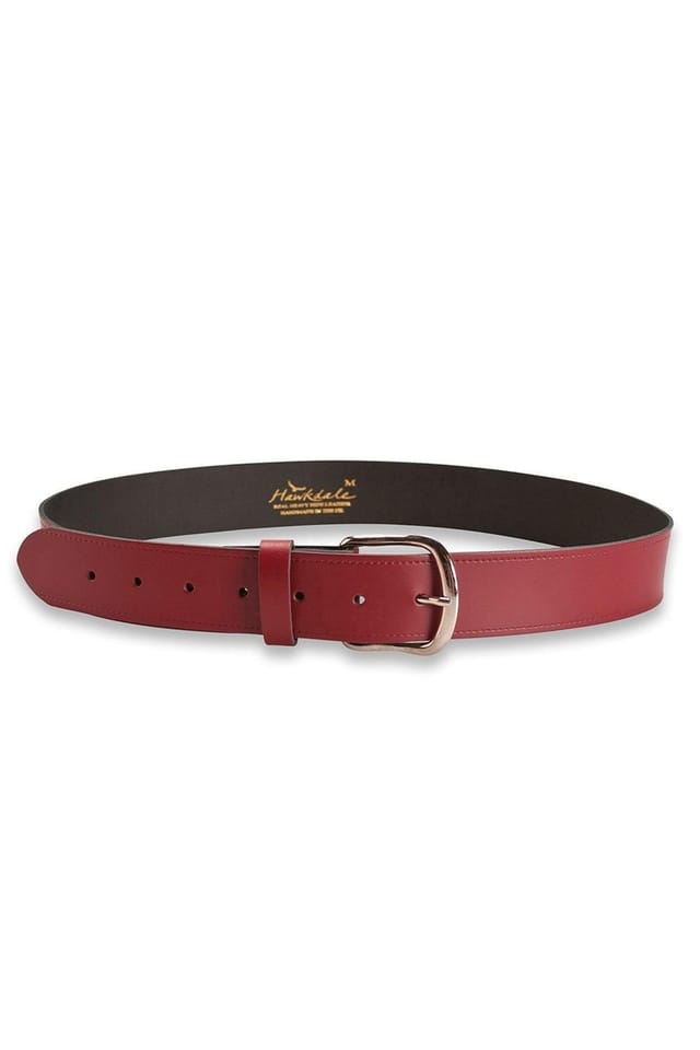 Hawkdale Hawkdale Men's 1.5" Genuine Leather Belt in Red - 3