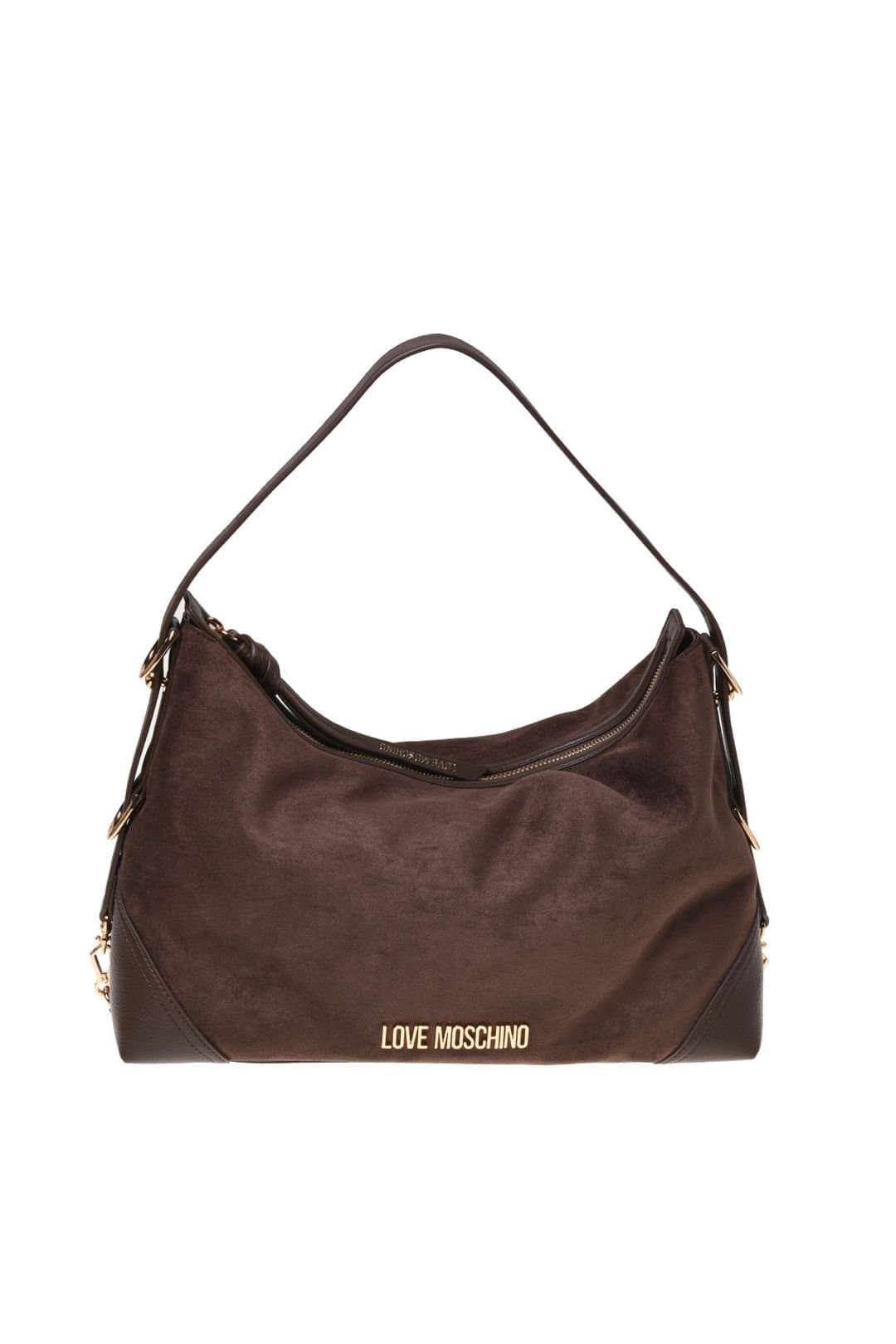 Love Moschino Love Moschino Women's Signature Zip Soft Hobo Brown
