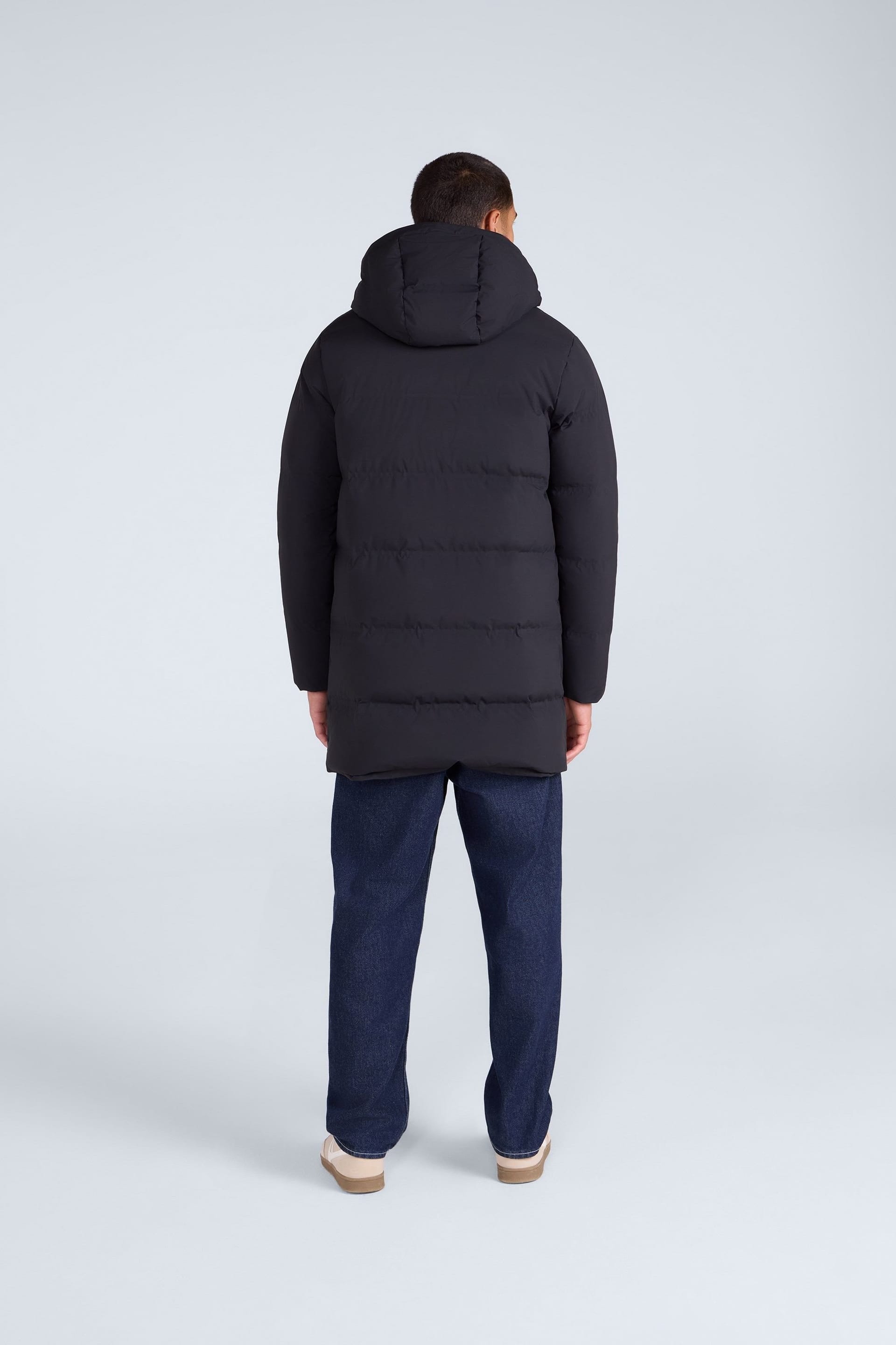 Animal Animal Men's 'Tech Down' Hooded Water Resistant Heat Sealed Warm Puffer Winter Coat in Black - 4