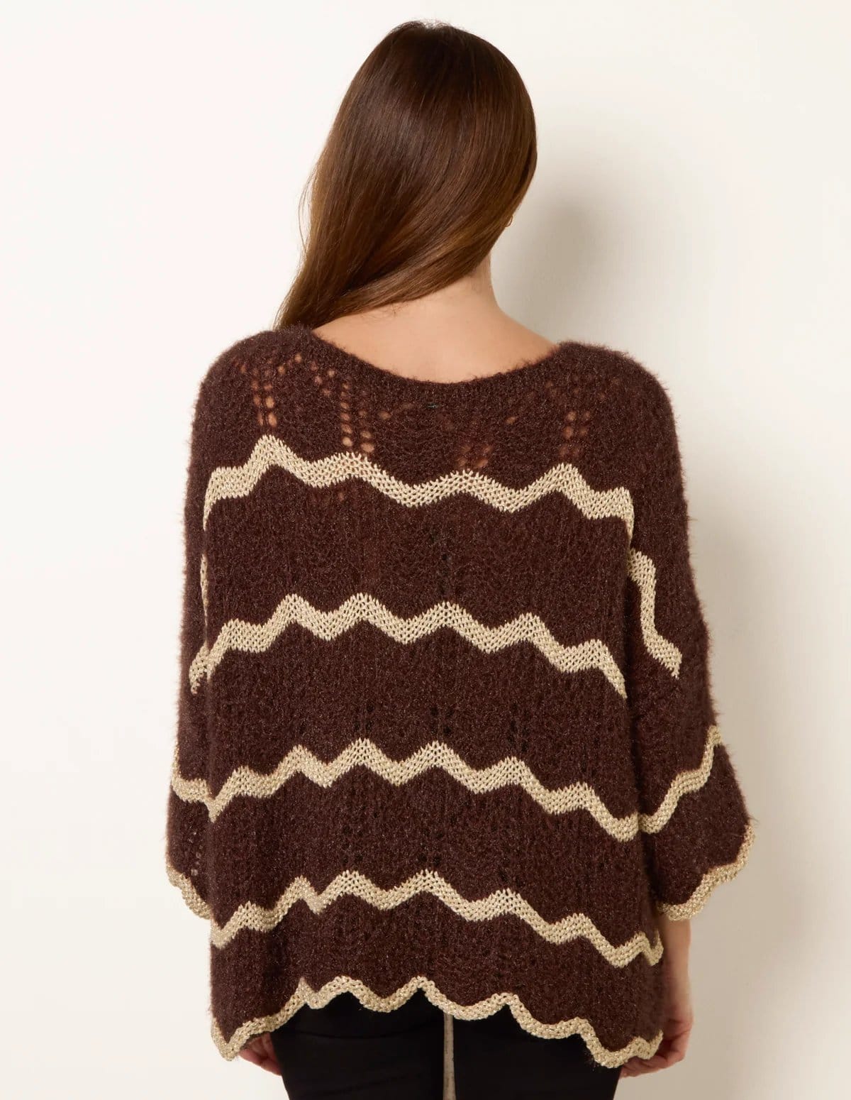 Blue Vanilla Zig Zag Metallic Jumper - 4