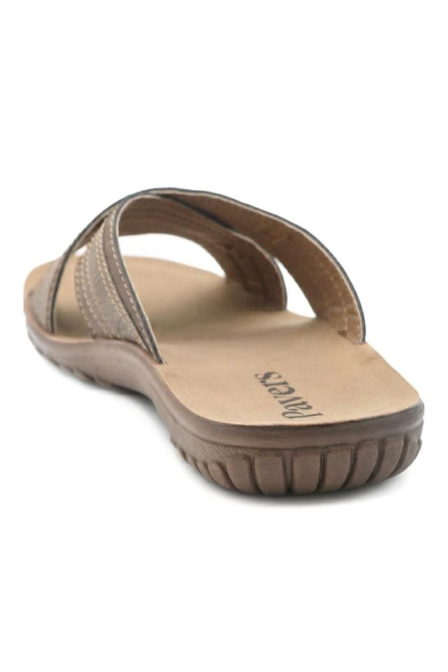 Pavers Pavers Men's Strappy Cushioned Slip On Sandals in Brown - 3
