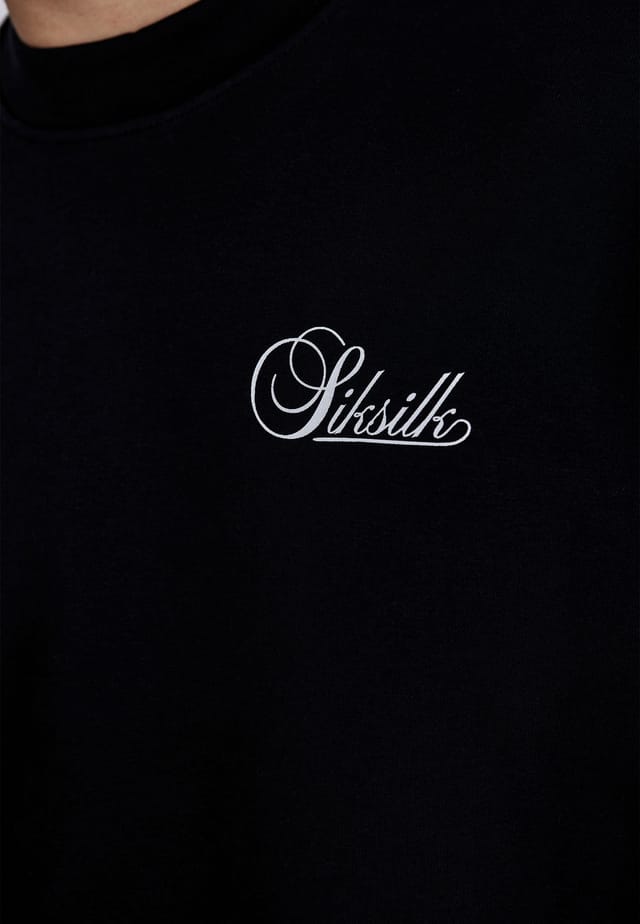 SikSilk SikSilk Men's Essentials Sweater in Black - 2