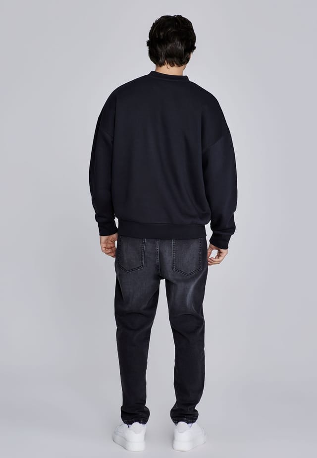 SikSilk SikSilk Men's Essentials Sweater in Black - 3