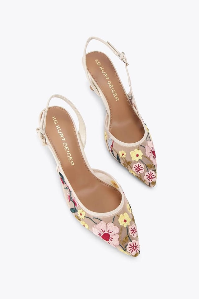 KG Kurt Geiger KG Kurt Geiger Women's 'Aria Low2' Fabric Heels in White - 2