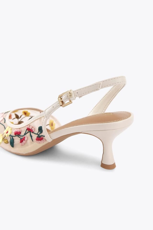 KG Kurt Geiger KG Kurt Geiger Women's 'Aria Low2' Fabric Heels in White - 3