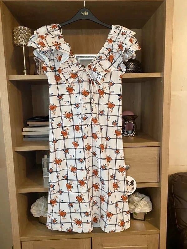 Zara 🌸 Zara Floral Double-Ruffle Midi Dress - Size 8/10 -Cottagecore Luxe