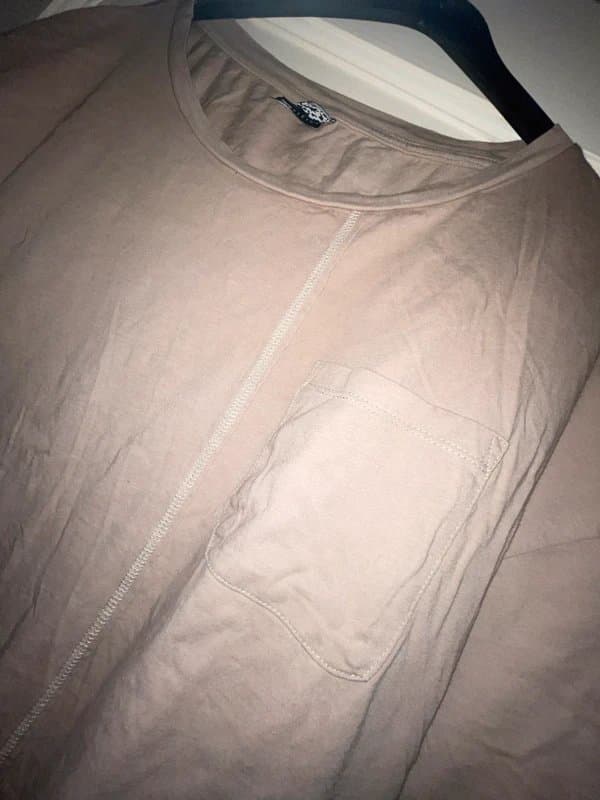 ASOS Oversized Beige detail top with pocket