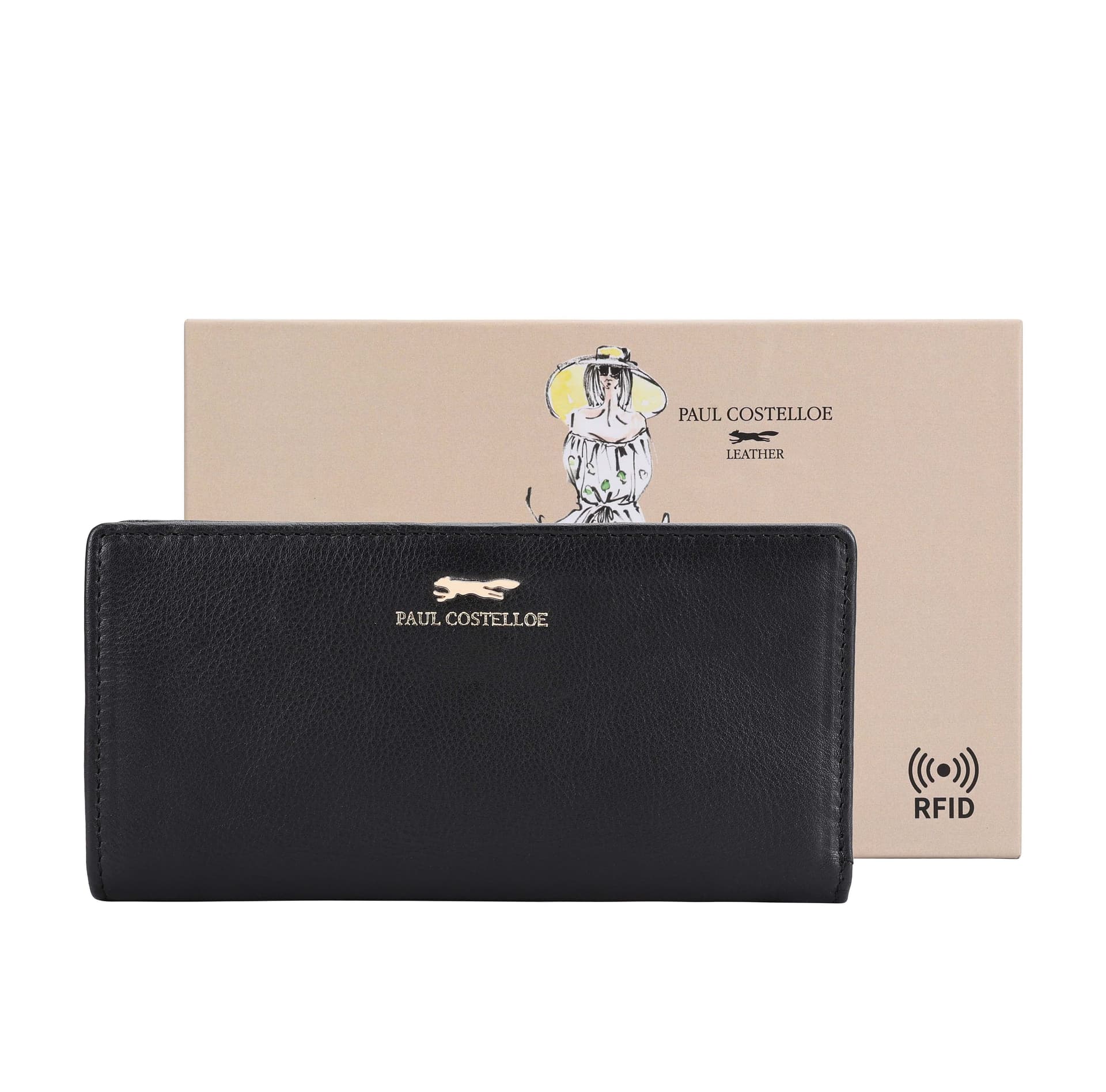 Paul Costelloe Paul Costelloe Women's Nini Leather Purse in Black
