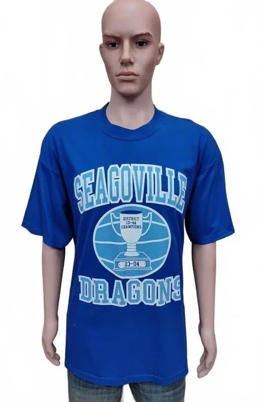 Jerzees Vintage Y2K 2003 Texas Seagoville Dragons District Champions Sports T-Shirt XL