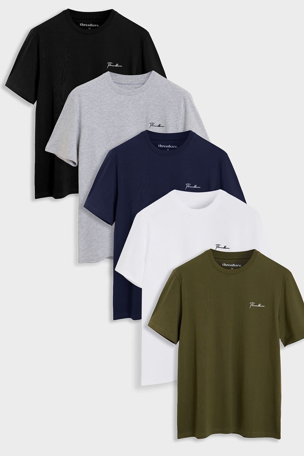 Threadbare Threadbare Men's 5-Pack Cotton Script T-Shirts