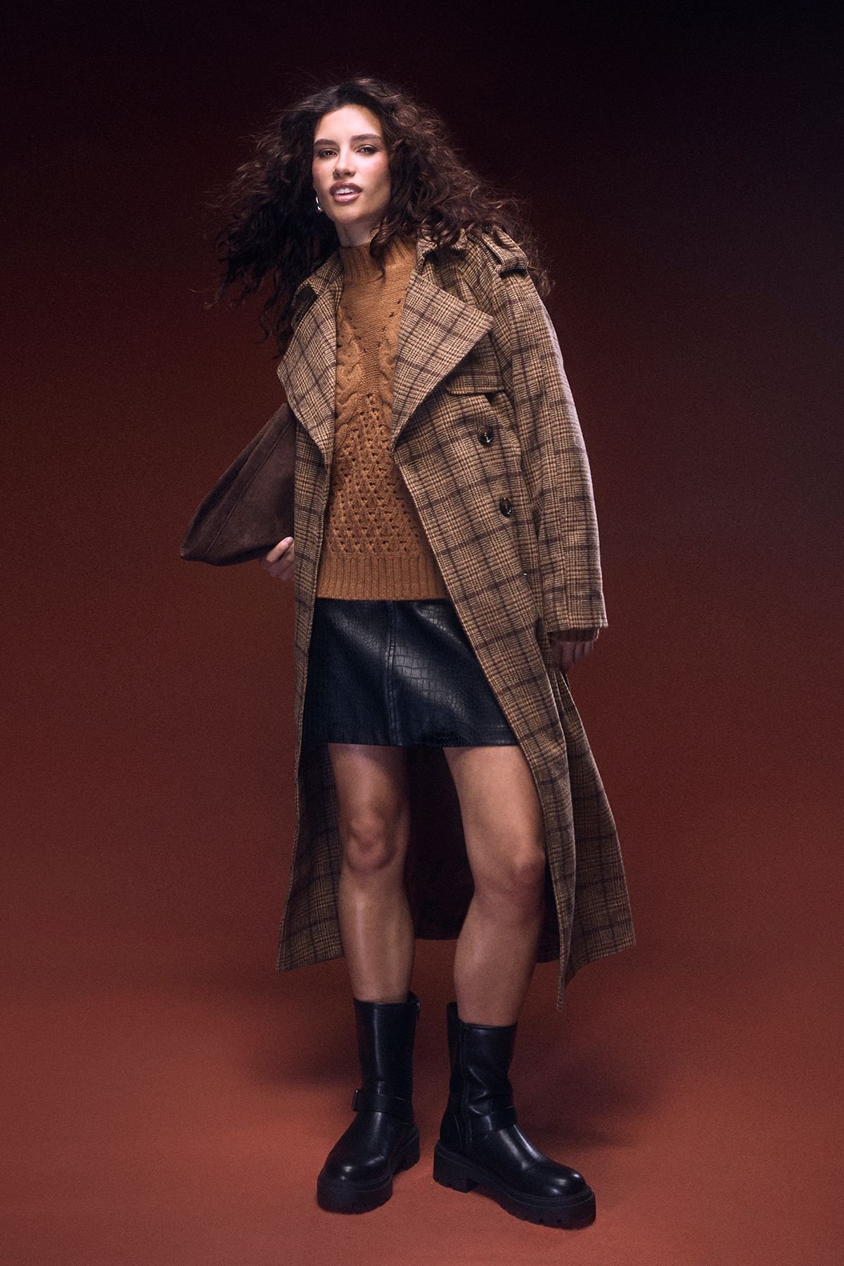 Oasis Oasis Women's Check Relaxed Coat - 1