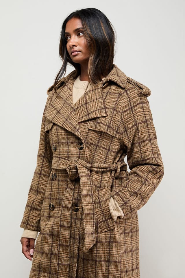 Oasis Oasis Women's Check Relaxed Coat - 2