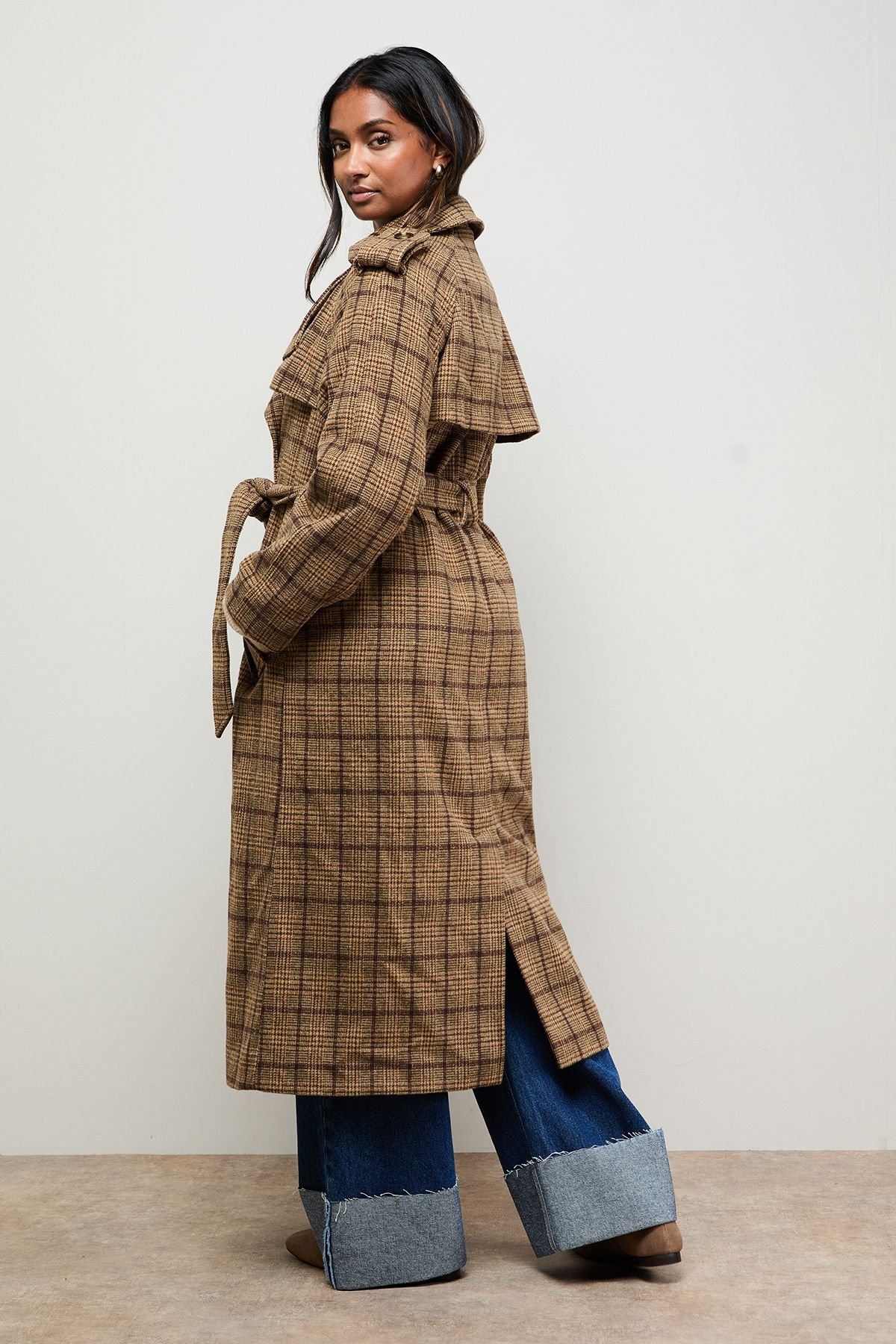 Oasis Oasis Women's Check Relaxed Coat - 3